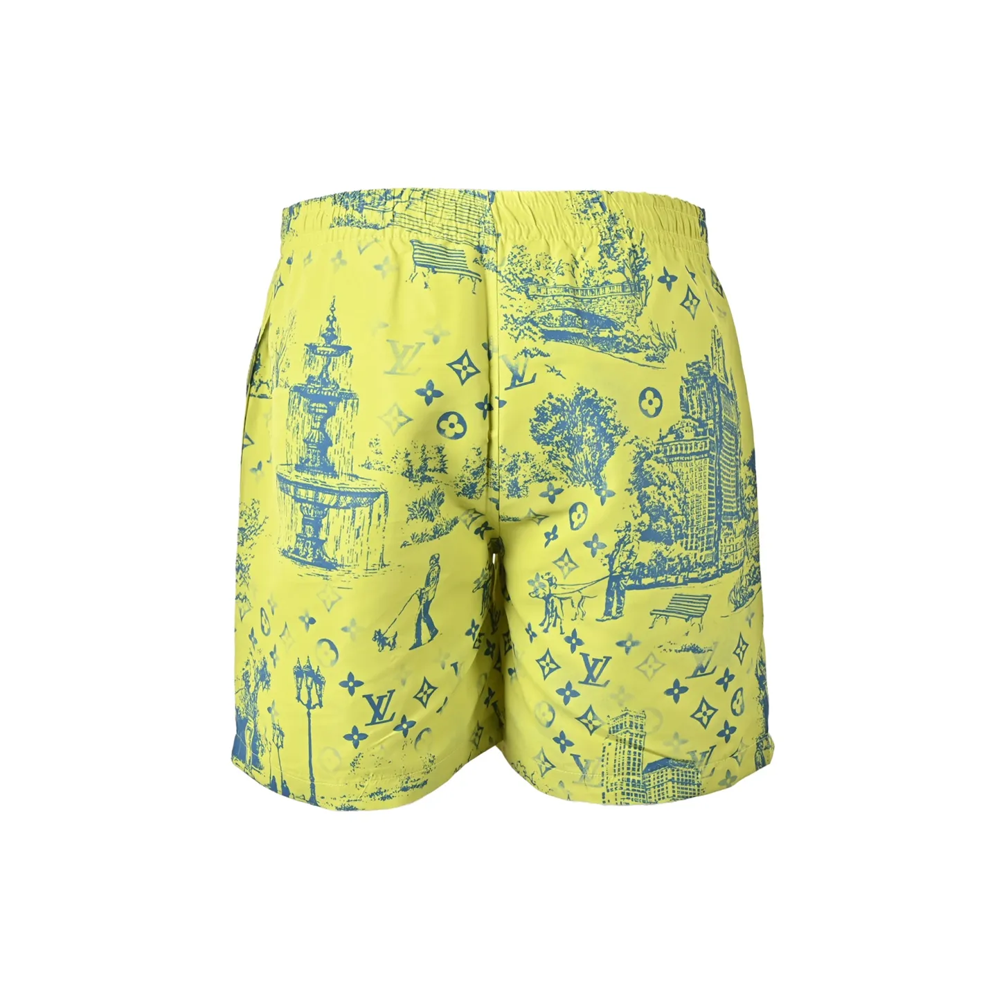 Louis Vuitton/Louis Vuitton City Park Mulberry Silk Suit Shorts